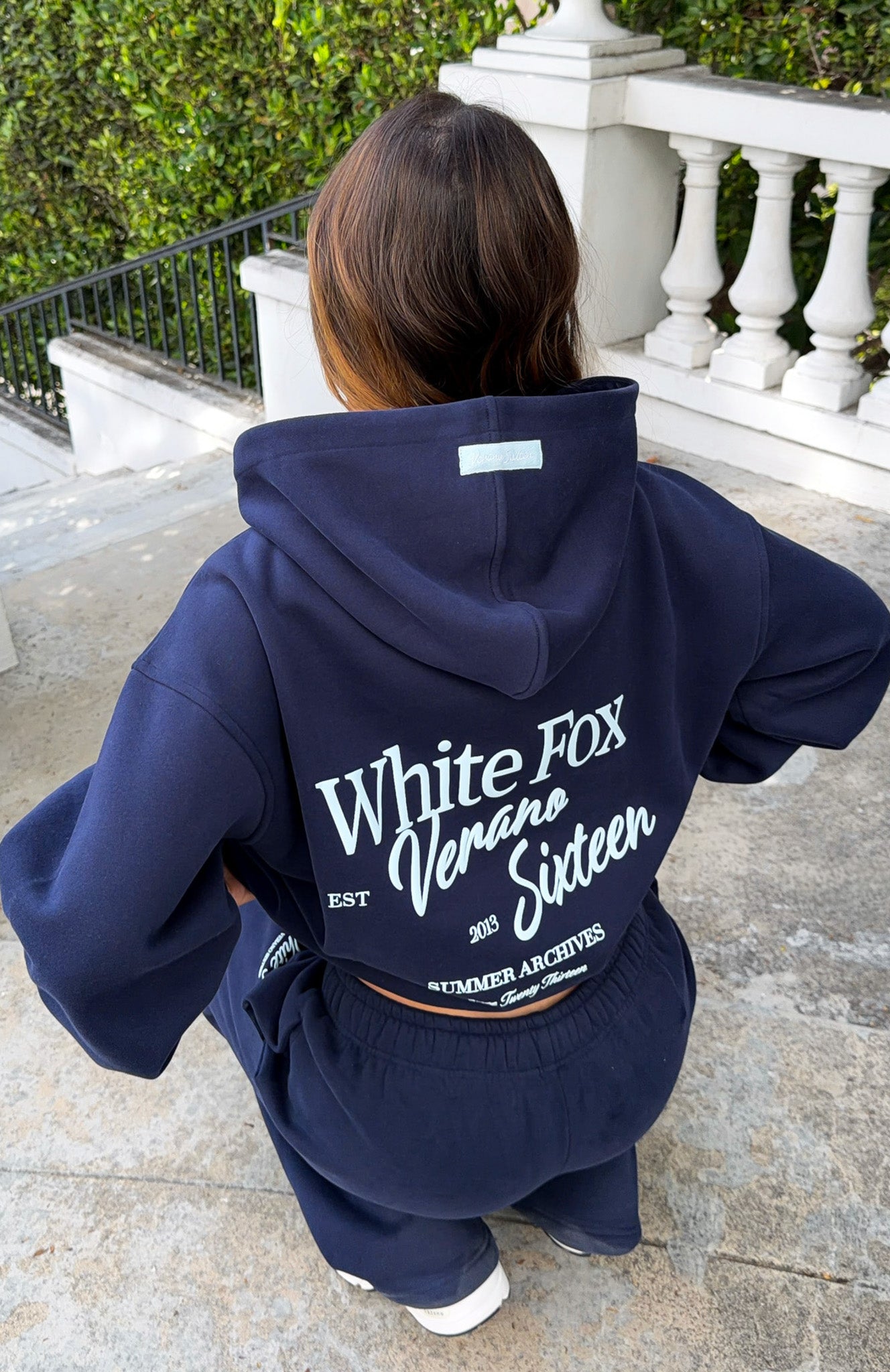 Verano Sixteen Lilia Oversized Hoodie Navy | White Fox Boutique