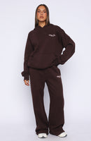 Verano Sixteen Lilia Wide Leg Sweatpants Chocolate