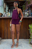 Hot Motion Mini Dress Plum