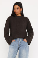 Winter's Chill Knit Sweater Chocolate