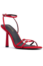 Addicted To You Heels Red Satin