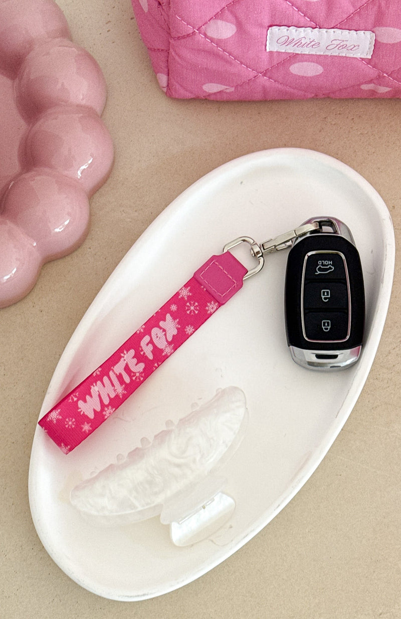 Cillian Strap Keychain Pink Snowflake