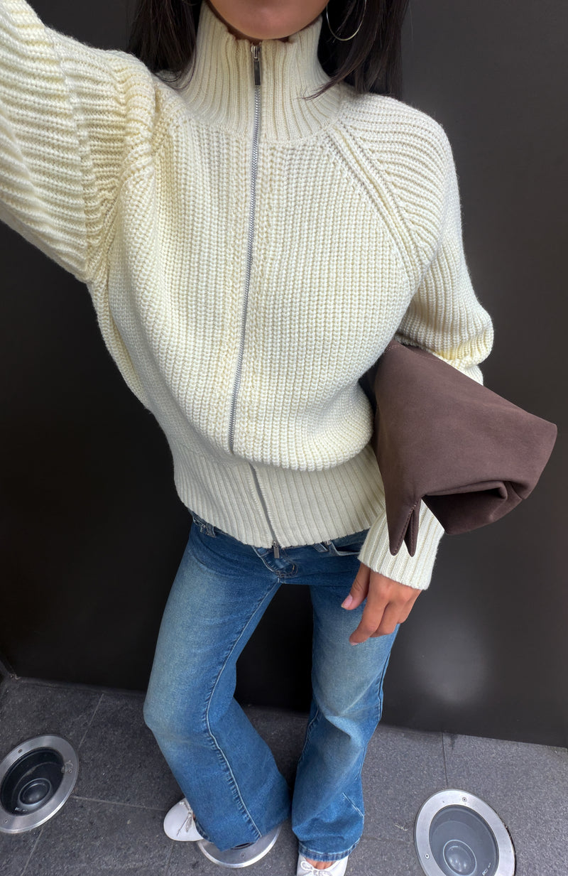 Yelena Knit Cardigan Lemon