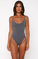Nobody But Me Bodysuit Charcoal