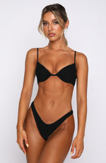 Costa Rica Bikini Top Ruched Black
