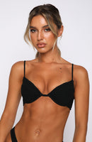 Costa Rica Bikini Top Ruched Black