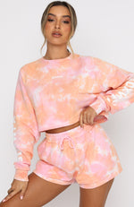Cali Babe Cropped Sweater Pink Sunset