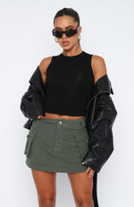 Style Staple Cargo Mini Skirt Khaki