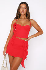 The Last Goodbye Mini Skirt Red
