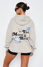 To The Moon Oversized Hoodie Lunar