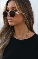 Girl Talk Choker Necklace Gold