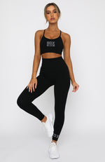 Coffee Date Seamless Sports Bra Black