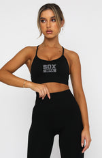 Coffee Date Seamless Sports Bra Black