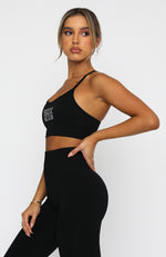 Coffee Date Seamless Sports Bra Black