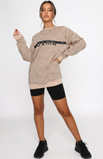 Speckle Oversized Sweater Sand