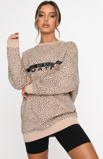 Speckle Oversized Sweater Sand