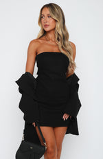 Try Your Luck Strapless Mini Dress Black