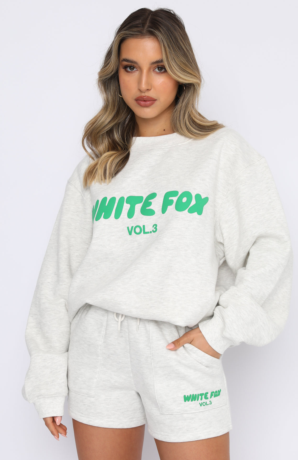 Offstage Sweater Glacier Grey | White Fox Boutique