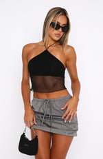 Make A Statement Halter Top Black