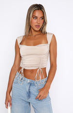 Keep It Classy Crop Taupe