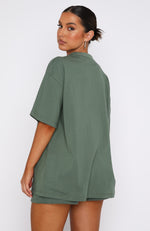 Sports Edition Oversized Tee Dusty Olive