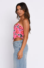 Begin Again Bustier Pink Roses