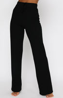 Adore You Ribbed Pants Black