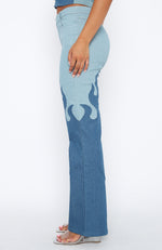 Don't Let Them Pants Denim Flame
