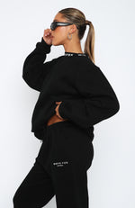 Put It On Repeat Oversized Sweater Black