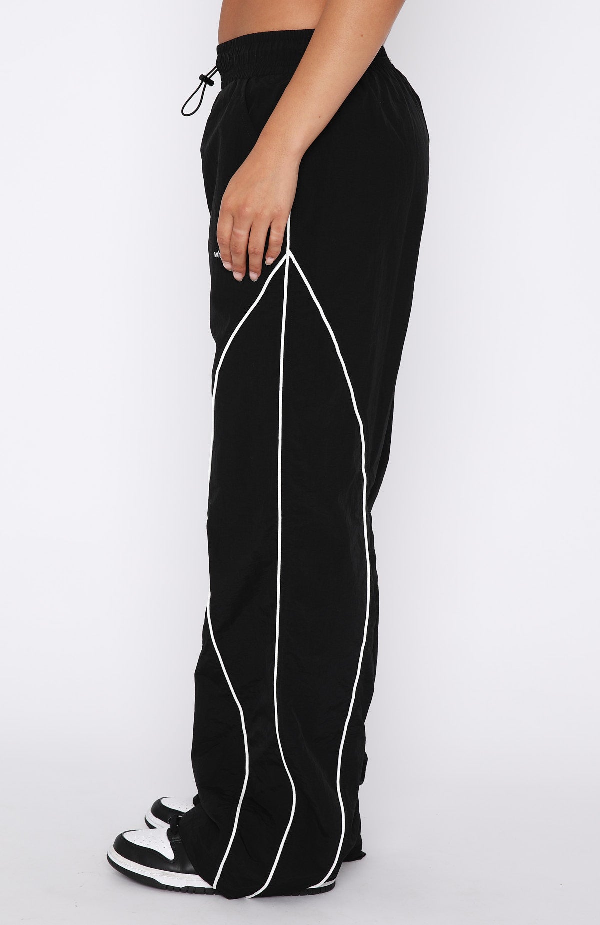 Unphased Track Pants Black | White Fox Boutique