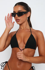 St Lucia Bikini Top Ruched Black