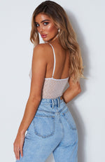 No Looking Back Bodysuit White