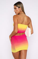 Feeling Pretty Mini Skirt Sunset Gradient