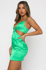 Let's Run Away Mini Dress Jade Green
