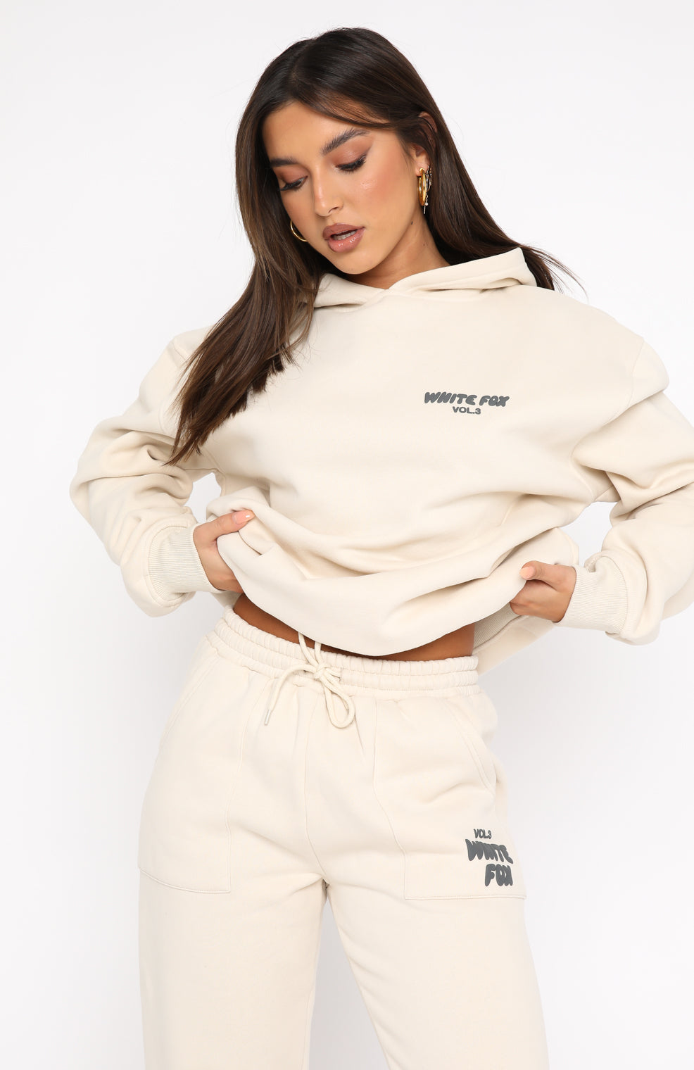 Offstage Hoodie Pebble | White Fox Boutique