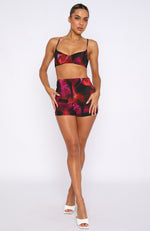 Executive Crop Pink Flame Print