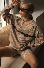 Speckle Oversized Sweater Sand