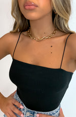 Girl Talk Choker Necklace Gold
