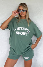 Sports Edition Oversized Tee Dusty Olive