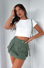Style Staple Cargo Mini Skirt Khaki