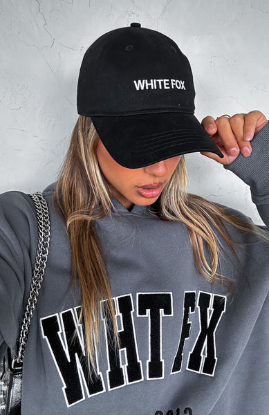 Time To Travel Cap Black | White Fox Boutique