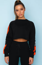 Cutaway Cropped Sweater Black